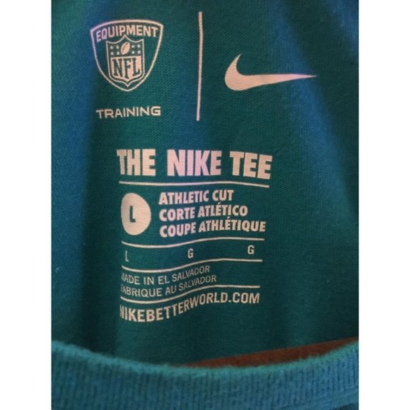 NIKE NFL Miami Dolphins Mesh Style Graphic T-Shirt Teal Green - Picture 5 of 6